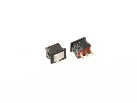 vypínač kolébkový jednoduchý, 13 x 20 mm, 10A, bílý